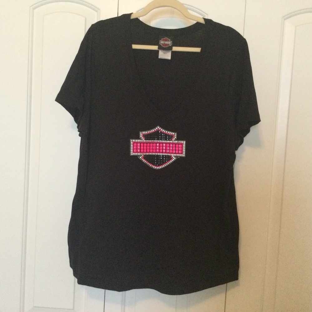 Official Harley Davidson X-LARGE black ladies tee